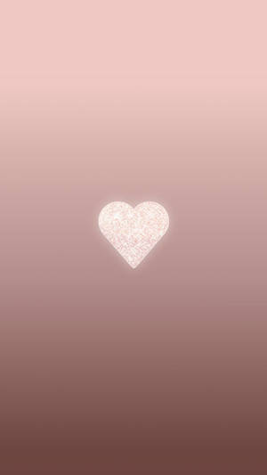Rose Gold Ipad Glittery Heart Wallpaper