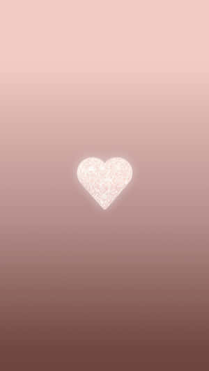 Rose Gold Iphone 5 White Heart Wallpaper