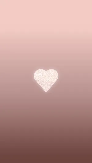 Rose Gold Iphone 5 White Heart Wallpaper