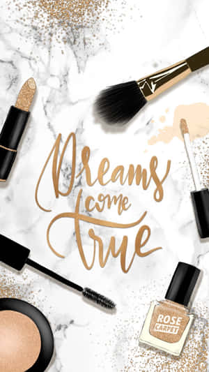 Rose Gold Quotes Makeup Wallpaper