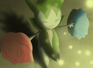 Roselia Smiling Eyes Closed Wallpaper