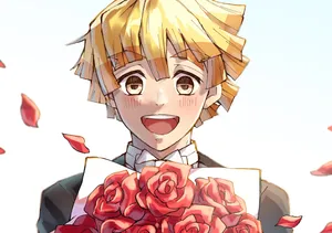 Roses From Zenitsu Wallpaper