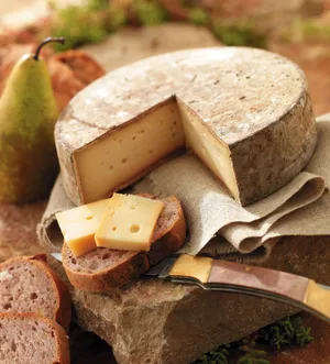 Round Cheese On Bread Slices Wallpaper