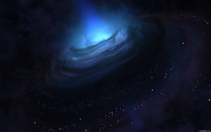 Roving Blue Wave Of Black Hole Wallpaper