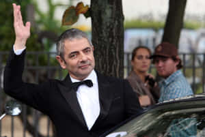 Rowan Atkinson Black Tie Wave Wallpaper