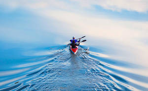 Rowing Kayak Boat Wallpaper