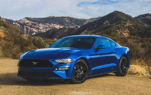 Royal Blue Ford Mustang Wallpaper