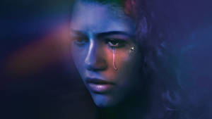 Rue Crying From Euphoria Hbo Wallpaper
