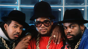 Run D.m.c Iconic Rappers Wallpaper