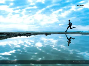 Runner Under The Blue Sky Wallpaper
