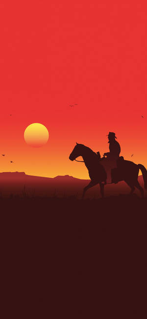 Running Horse Red Dead Redemption Ii Phone Wallpaper