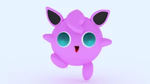 Running Jigglypuff Art Wallpaper