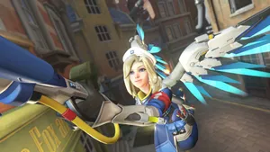 Running Mercy In Town Wallpaper