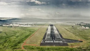 Runway On Mountain Wallpaper