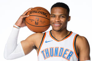 Russell Westbrook Smiling Portrait Wallpaper