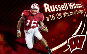 Russell Wilson Wisconsin Badgers Graphic Wallpaper