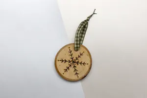 Rustic Christmas Wooden Ornament Wallpaper