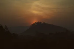 Rwanda Sunset And Silhouettes Wallpaper