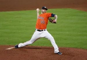 Ryan Pressly Pitching Form Wallpaper