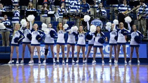 S L U Cheerleaders Court Performance Wallpaper