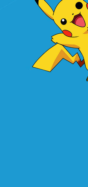 S10 Pikachu Blue Background Wallpaper