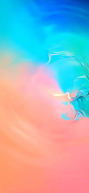 S10 Pink, Blue, Green Watercolor Cover Wallpaper