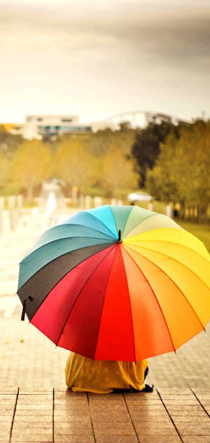 S10 Rainbow Umbrella Wallpaper