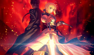 Saber Fate Stay Night With Pistol Wallpaper