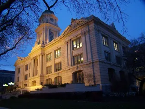 Sacramento City Hall Evening Blue Sky Wallpaper