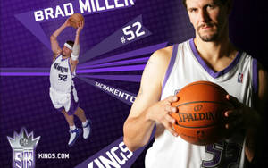 Sacramento Kings Brad Miller Digital Cover Wallpaper