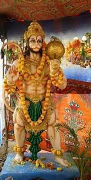 Sacred Thread Hanuman Black Wallpaper