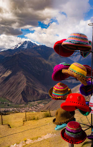 Sacred Valley Hat Souvenirs Cusco Peru Wallpaper