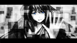 Sad Anime 4k Girl Crying And Raising Hand Wallpaper