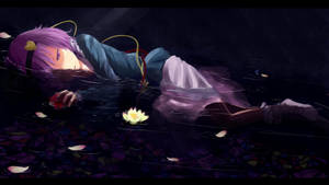 Sad Anime 4k Girl In The Water Wallpaper