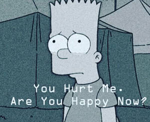 Sad Bart Simpsons You Hurt Me Wallpaper