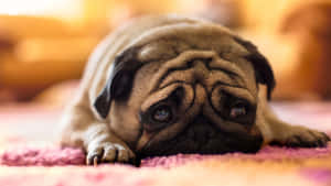 Sad But Lovely Pug Dog Wallpaper