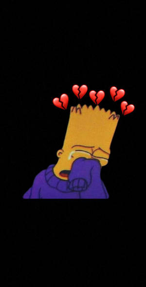Sad Depressing Crying Bart Simpson Wallpaper