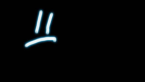 Sad Emoji Blue Neon Lines Wallpaper