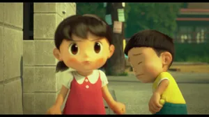 Sad Nobita Angry Shizuka Stand By Me Doraemon Wallpaper