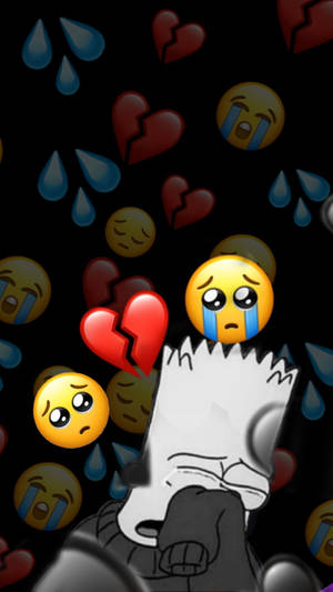 Sad Simpsons Crying Emojis Wallpaper
