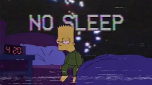 Sad Simpsons No Sleep Wallpaper