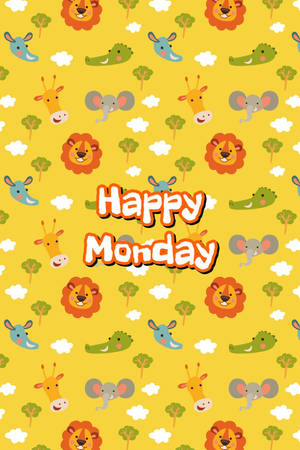 Safari Themed Happy Monday Wallpaper