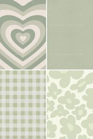 Sage Aesthetic In Pattern Design Wallpaper