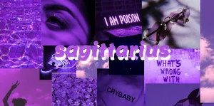 Sagittarius Aesthetic Purple Wallpaper