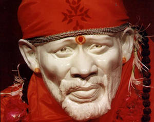 Sai Baba In Red Clothing 4k Wallpaper