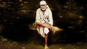 Sai Baba Sititng Hd Wallpaper