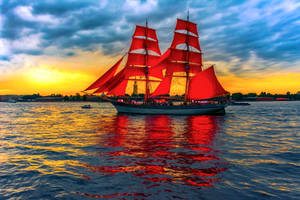 Sailing For Scarlet Sails Wallpaper