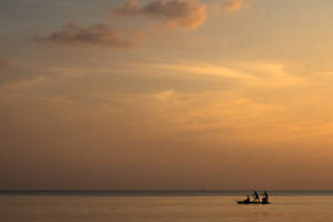 Sailing Makeshift Boat Wallpaper