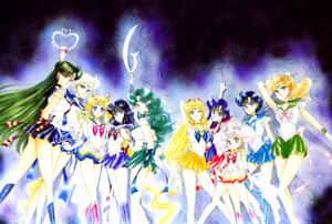 Sailor Jupiter Empowers The Sailor Scouts With Her Strong Electrical Attacks Wallpaper