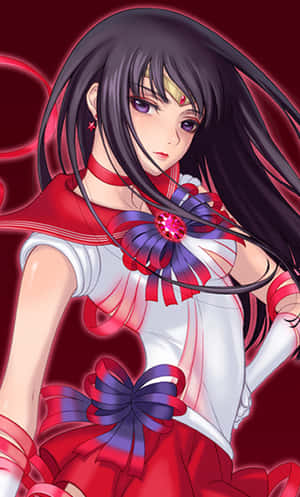 Sailor Mars Unleashes The Flames Of Justice Wallpaper